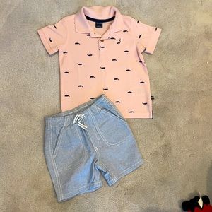 Precious Nautica Shorts and Collared Shirt